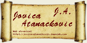 Jovica Atanacković vizit kartica